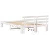 vidaXL Bedframe met hoofdeinde Wit 135 x 190 cm Massief grenenhout