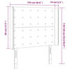 vidaXL Hoofdbord met randen 103x16x118/128 cm kunstleer wit