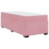 vidaXL Bedframe met matras Roze 90 x 200 cm Stof
