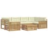 vidaXL Buiten bankenset 7 pcs Wit en cr&egrave;mekleurig