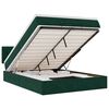 vidaXL Ottoman bed met matras en LED's 140x200cm fluweel donkergroen