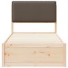 vidaXL Bedframe met Gevoerd Hoofdgedeelte Taupe 90 x 200 cm