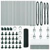 vidaXL Afrasteringspaal Groen 50 x 0,4 m (13 mm gaas) Staal en PVC