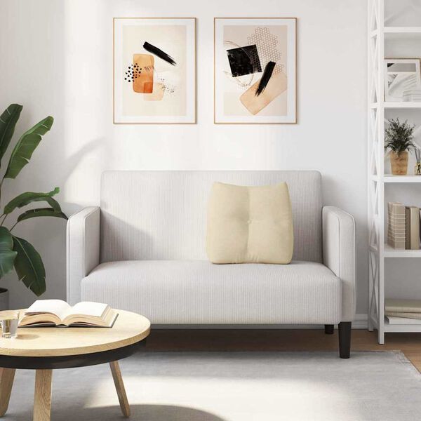 vidaXL Rugkussen Cr&egrave;me 45 x 24 x 50 cm Stof