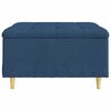 vidaXL Opslagottoman met kussen Blauw 80 x 80 x 45 cm Stof