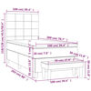 vidaXL Boxspring met matras stof cr&egrave;mekleurig 100x200 cm