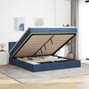 vidaXL Ottoman bed met matras 160x200cm stof blauw