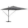 vidaXL Roma Parasol met LED-striplichten Antraciet 286 x 284 x 270 cm