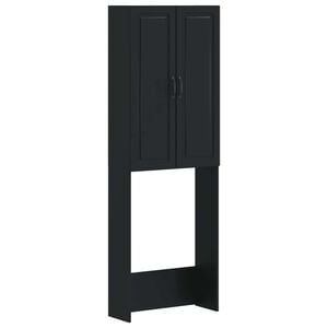 vidaXL Toiletkast UTRECHT Zwart 66 x 25,5 x 190 cm Bewerkt hout