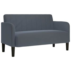 vidaXL Loveseat bank 109 cm fluweel donkergrijs