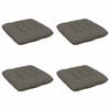 vidaXL Zitkussens VIANEN 4 st 100% Polyester Grijs 50 x 50 x 12 cm
