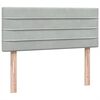 vidaXL Boxspring met matras fluweel lichtgrijs 120x210 cm