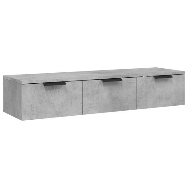 vidaXL Wandkast 102x30x20 cm bewerkt hout betongrijs