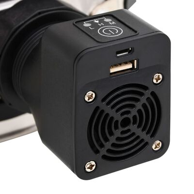vidaXL Houtkachel met USB-ventilator 35,5x26x28 cm roestvrijstaal