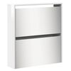 vidaXL Schoenenkast met spiegel 5-laags 63x17x169,5 cm hoogglans wit