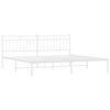 vidaXL Bedframe met hoofdbord metaal wit 200x200 cm