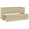 vidaXL Wastafelkast 100x38,5x48 cm bewerkt hout sonoma eikenkleurig