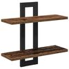 vidaXL Zwevende schappen Oud hout 40 x 15 x 40 cm Bewerkt hout