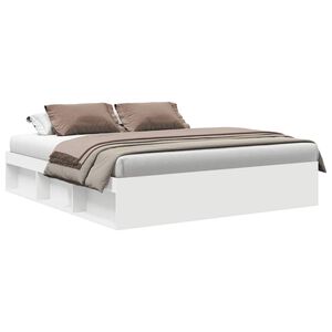 vidaXL Bedframe wit 200x200 cm