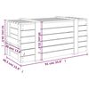 vidaXL Opbergbox 91x40,5x42 cm massief grenenhout