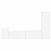 vidaXL Tv-meubelset Wandgemonteerd 4 pcs Wit Bewerkt hout