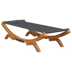 vidaXL Loungebed 100x188,5x44 cm massief gebogen hout antracietkleurig