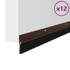 vidaXL Schroefbare Deurborstelafsluitingen 12 pcs Bruin 100 cm
