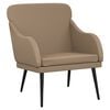 vidaXL Fauteuil 63x76x80 cm kunstleer cappuccinokleurig
