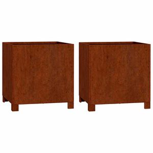 vidaXL Plantenbakken met poten 2 st roestig 40x40x40 cm cortenstaal