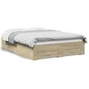 vidaXL Bedframe met lades bewerkt hout sonoma eikenkleurig 120x200 cm