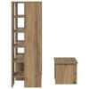 vidaXL Schoenenkast met plank 2 pcs Artisan Eiken Bewerkt hout