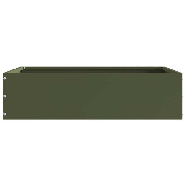 vidaXL Tuinrand Olijfgroen 50 x 50 x 13 cm Staal
