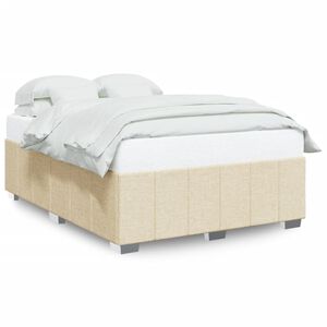 vidaXL Bedframe zonder matras stof cr&egrave;mekleurig 160x200 cm