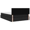 vidaXL Opbergbed met LED met matras met LED Zwart 140 x 200 cm Stof