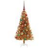 vidaXL Kerstboom met 150 LED met standaard Goud 120 cm PET