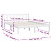 vidaXL Bedframe massief grenenhout wit 140x190 cm