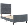 vidaXL Boxspringbed met hoofdeinde Donkergrijs 100 x 200 cm Fluweel