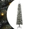 vidaXL Kunstkerstboom met 300 LED Groen 210 cm PVC en Plastic en Staal