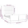 vidaXL Bedframe zonder matras 120x200 cm stof cr&egrave;mekleurig