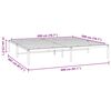 vidaXL Bedframe metaal zwart 200x200 cm