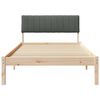 vidaXL Bedframe Bruin en donkergrijs 100 x 200 cm Massief grenenhout