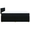 vidaXL Boxspring met matras stof zwart 160x200 cm