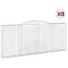 vidaXL Schanskorven 8 st gewelfd 400x30x160/180 cm ijzer