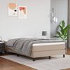 vidaXL Boxspring met matras kunstleer cappuccinokleurig 120x190 cm