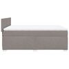 vidaXL Boxspring met matras stof taupe 140x190 cm