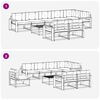 vidaXL Buiten bankenset met kussen 9 pcs Natuurlijk en Cr&egrave;me