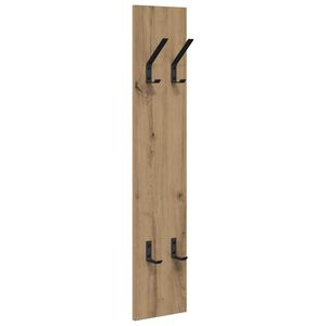 vidaXL Wandgemonteerde kapstok Muurmontage Artisan Eiken Bewerkt hout