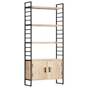 vidaXL Boekenkast met 4 schappen 80x30x180 cm massief mangohout