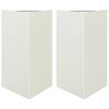 vidaXL Plantenbakken 2 st driehoek 50x43x75 cm staal wit
