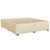 vidaXL Boxspring met matras stof cr&egrave;mekleurig 200x200 cm